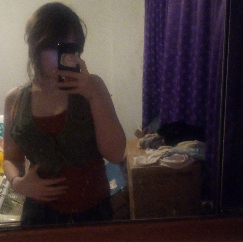 Corduroy detailed vest steam punk